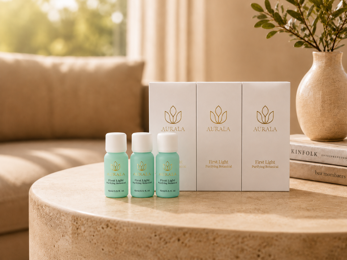 First Light three-bottle pack, airborne mould defence essential oil blend
