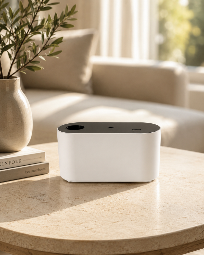 Aurala waterless USB essential oil diffuser on a home surface