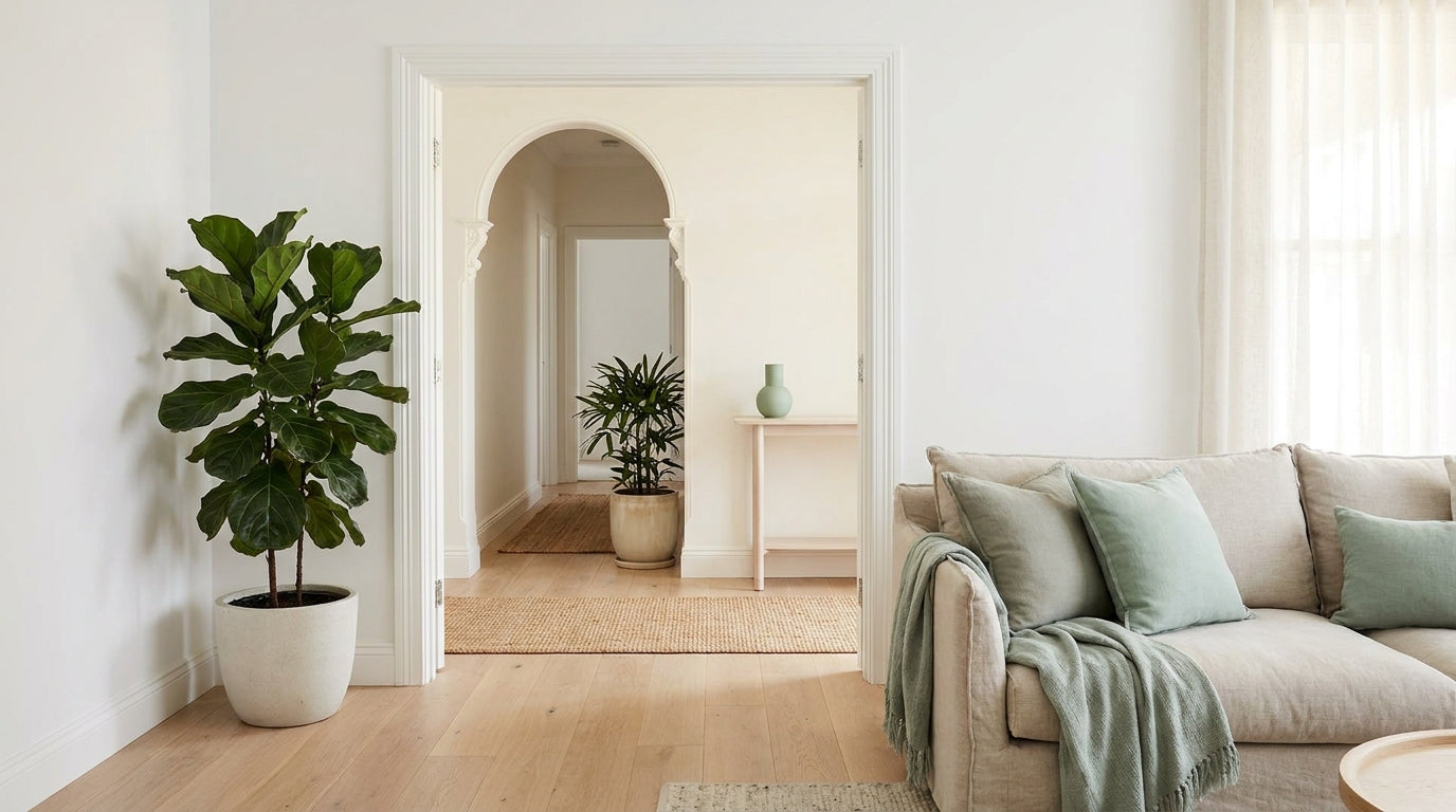A bright calm contemporary Australian home interior